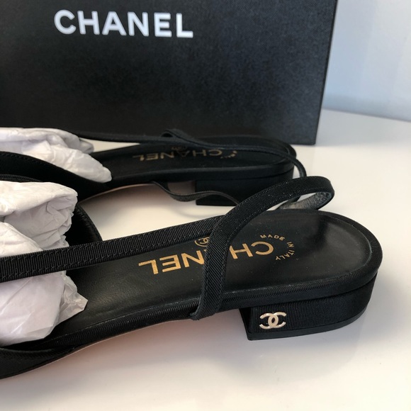 CHANEL sling back gold toe flats - Picture 2 of 7